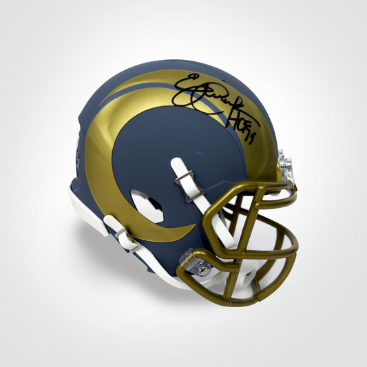 Eric Dickerson Signed Rams Slate Mini Helmet