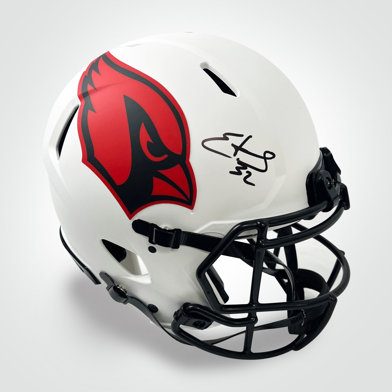 Edgerrin James Signed Cardinals Lunar Full Size Authentic Helmet