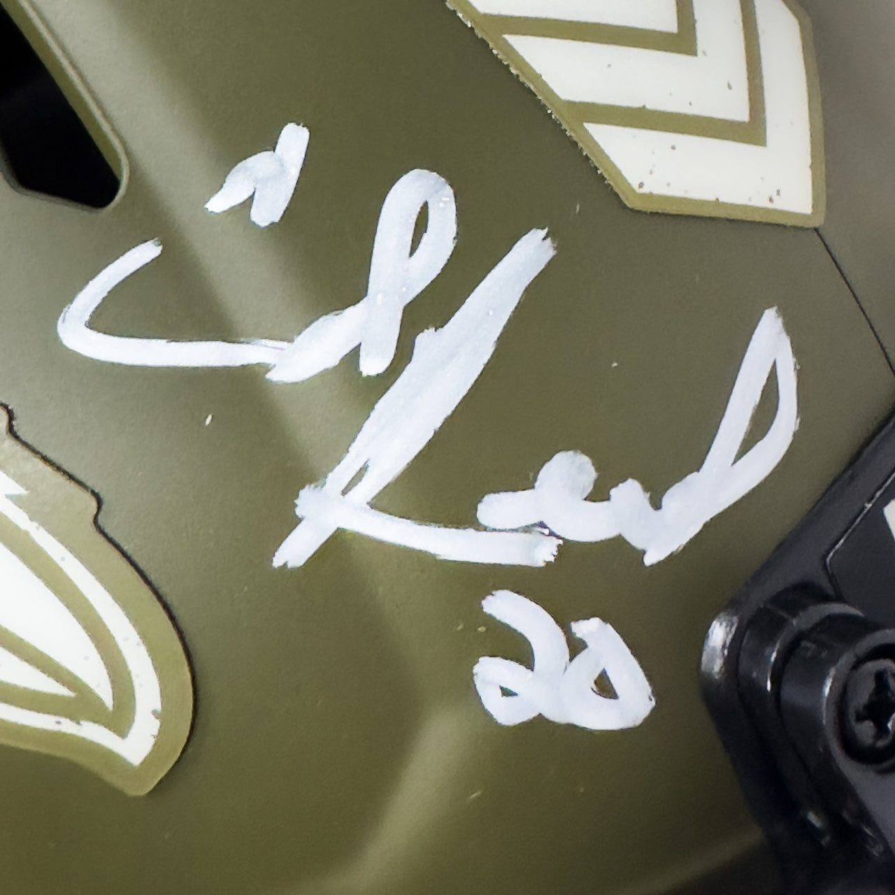 Ed Reed Signed Ravens Salute to Service Mini Helmet