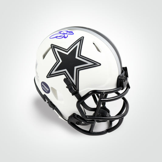 Emmitt Smith Signed Cowboys Lunar Mini Helmet