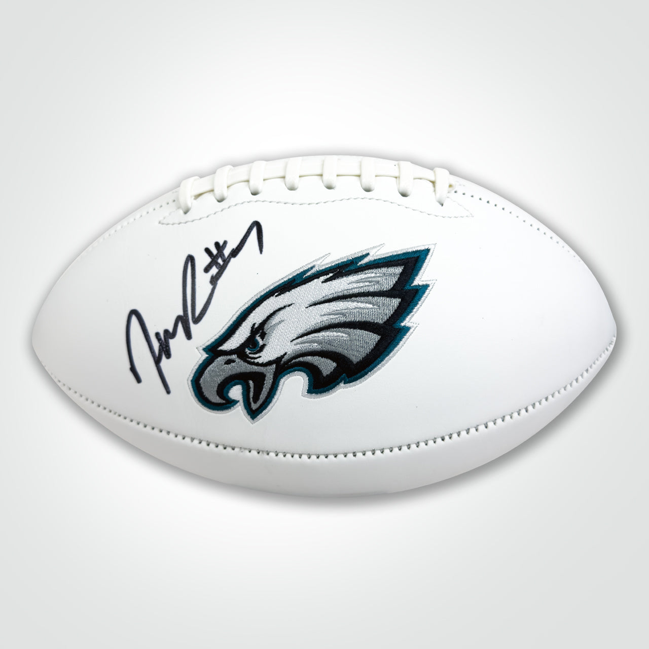 Haason Reddick Signed Eagles White Logo Football