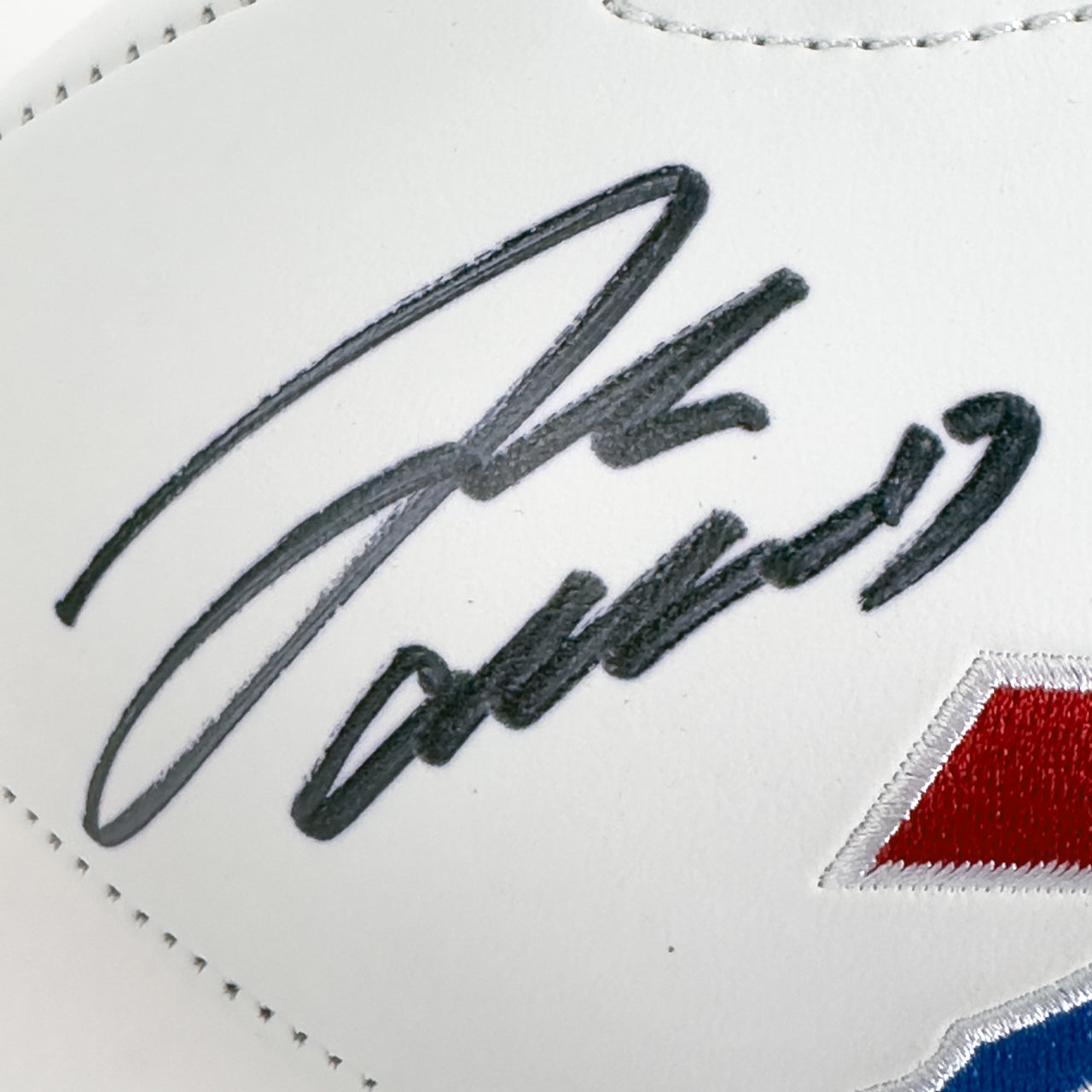 Josh Allen Signed Bills White Logo Football