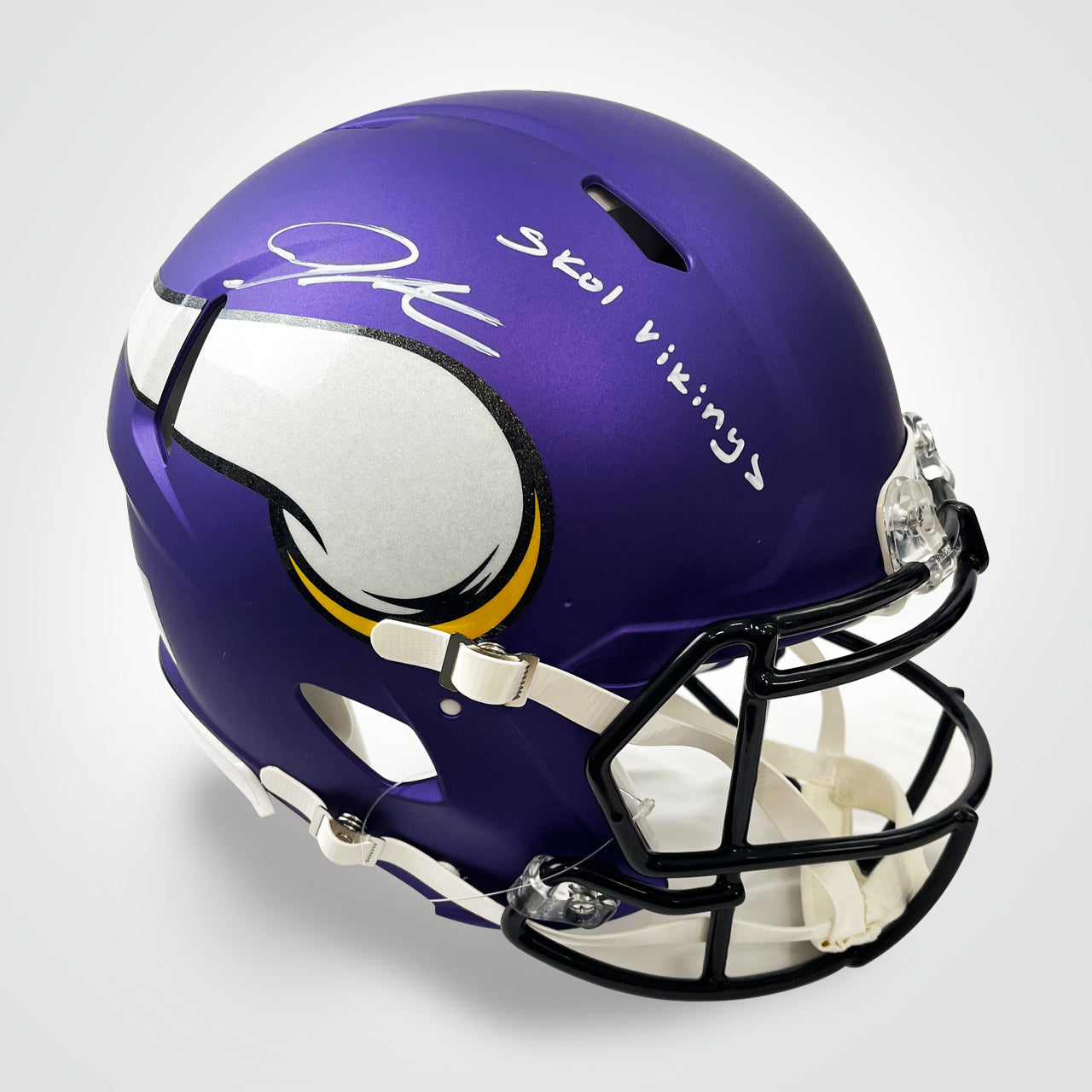 Jordan Addison Signed Vikings Speed Full Size Authentic Helmet