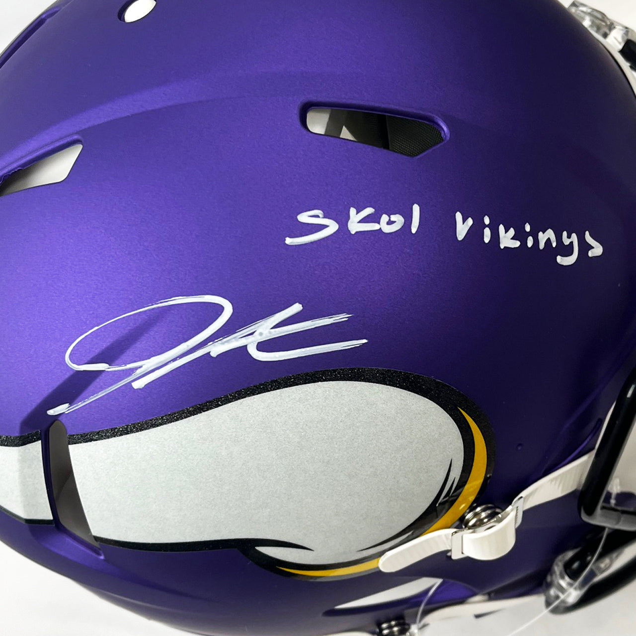 Jordan Addison Signed Vikings Speed Full Size Authentic Helmet