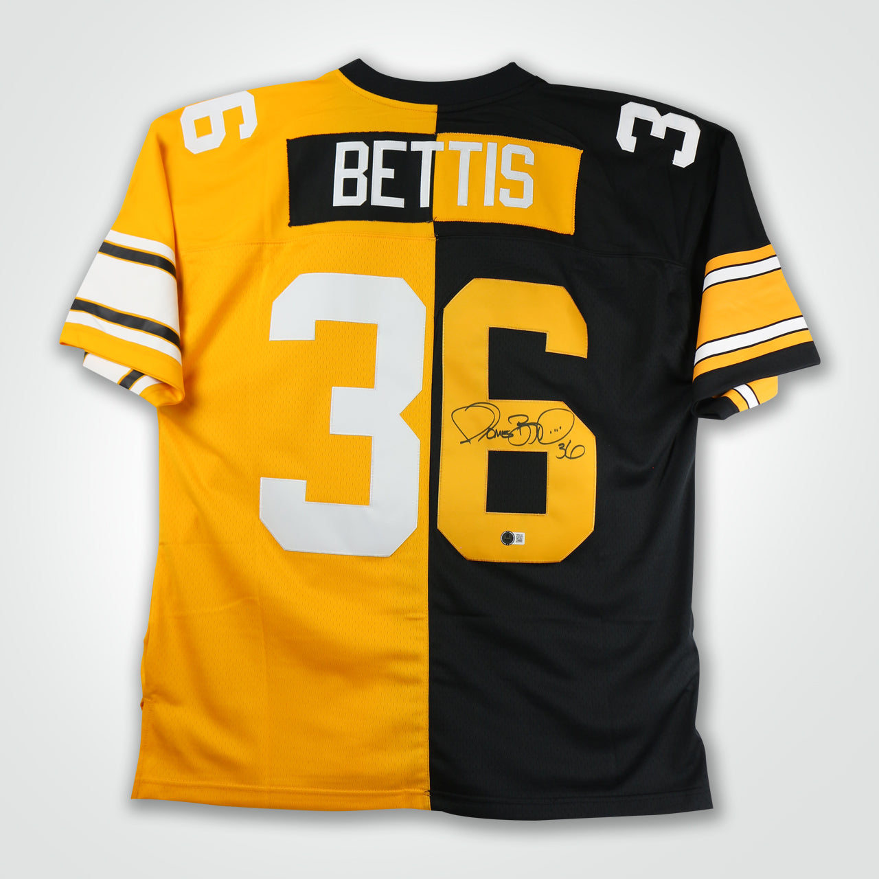 Jerome Bettis Signed Steelers Mitchell & Ness Split Replica Jersey