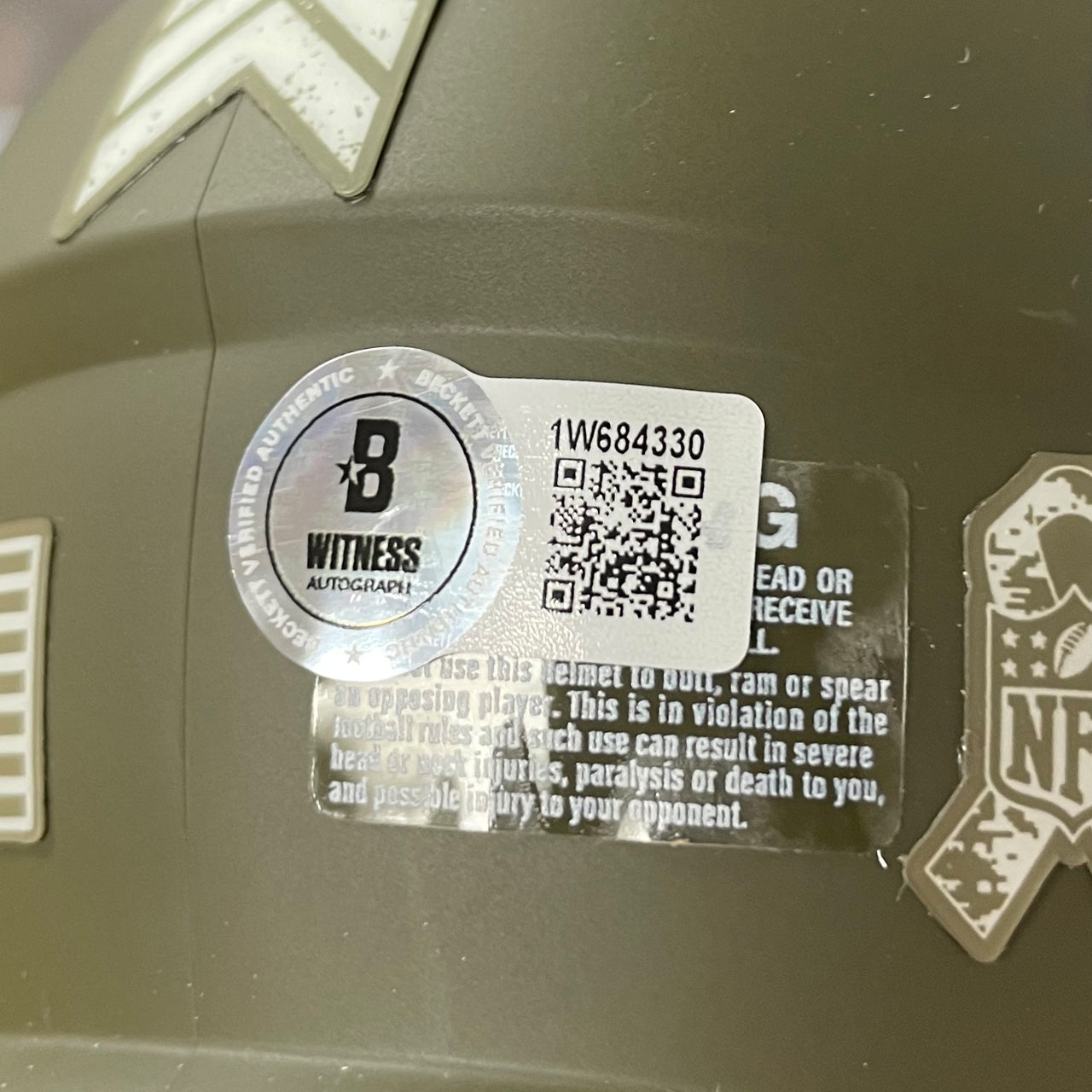 Jerome Bettis Signed Steelers Salute To Service Mini Helmet