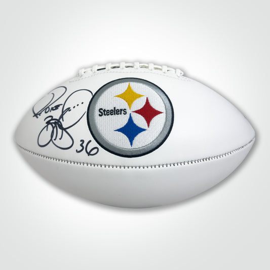 Jerome Bettis Signed Steelers White Logo Football
