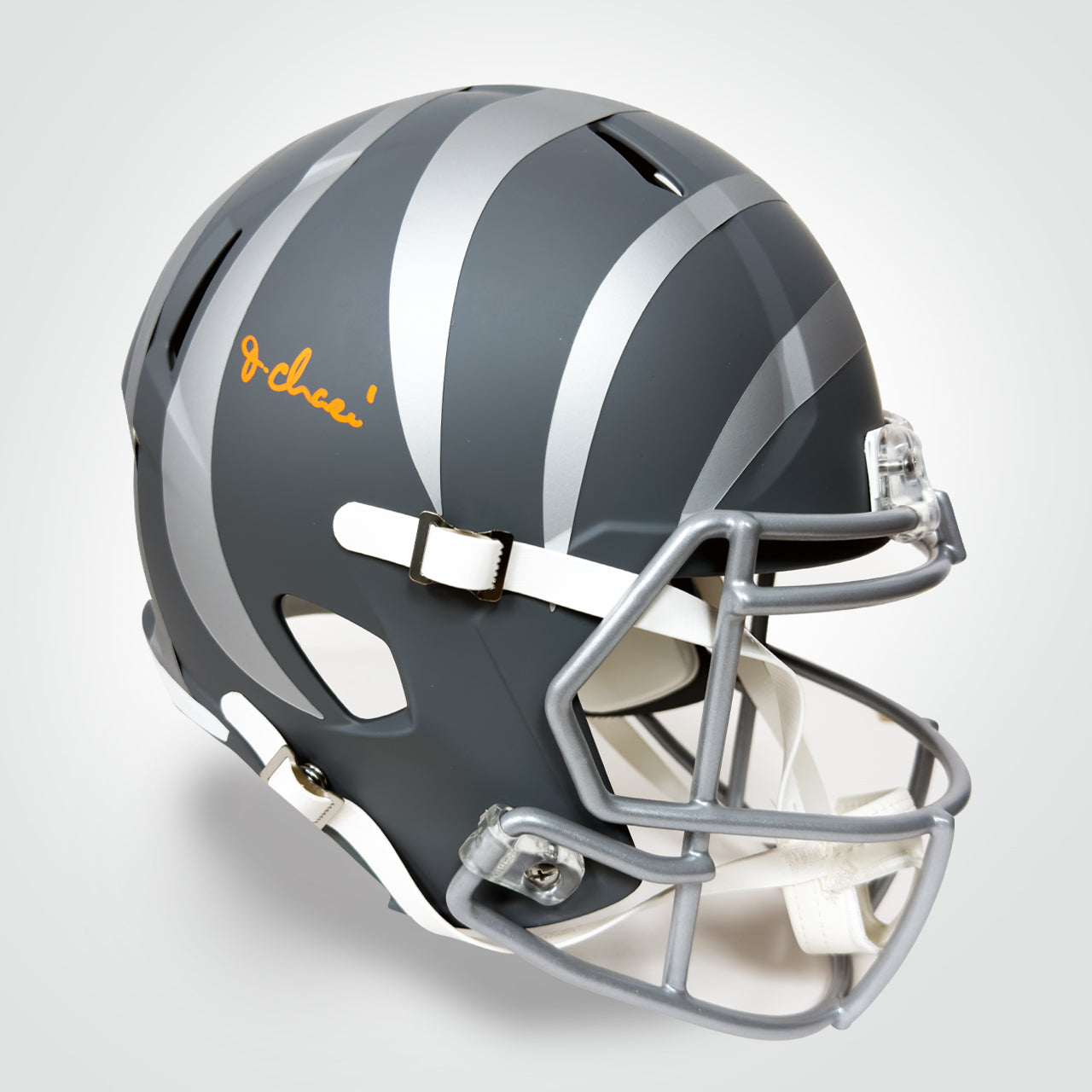 Ja'Marr Chase Signed Bengals Slate Full Size Replica Helmet