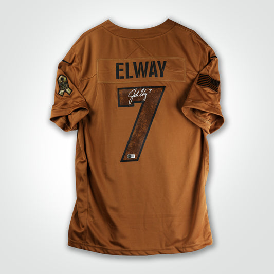 John Elway Signed Broncos Nike Salute to Service Jersey