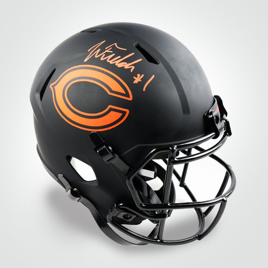 Justin Fields Signed Bears Eclipse Full Size Replica Helmet