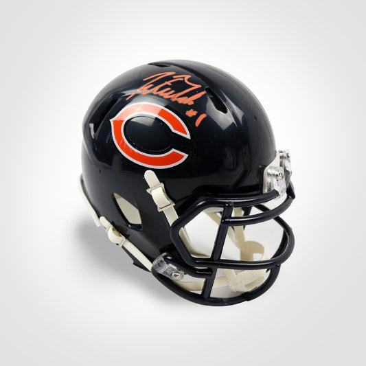 Justin Fields Signed Bears Speed Mini Helmet