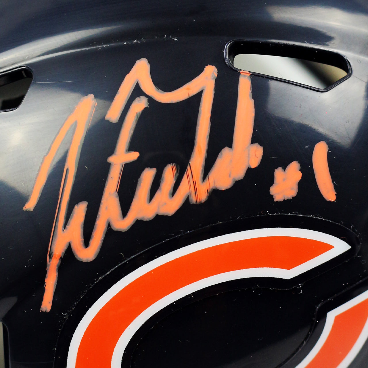 Justin Fields Signed Bears Speed Mini Helmet