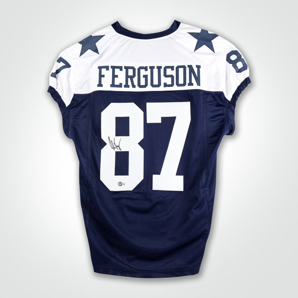 Signed sale XL jersey by Jake Ferguson of the Dallas Cowboys with hologram!