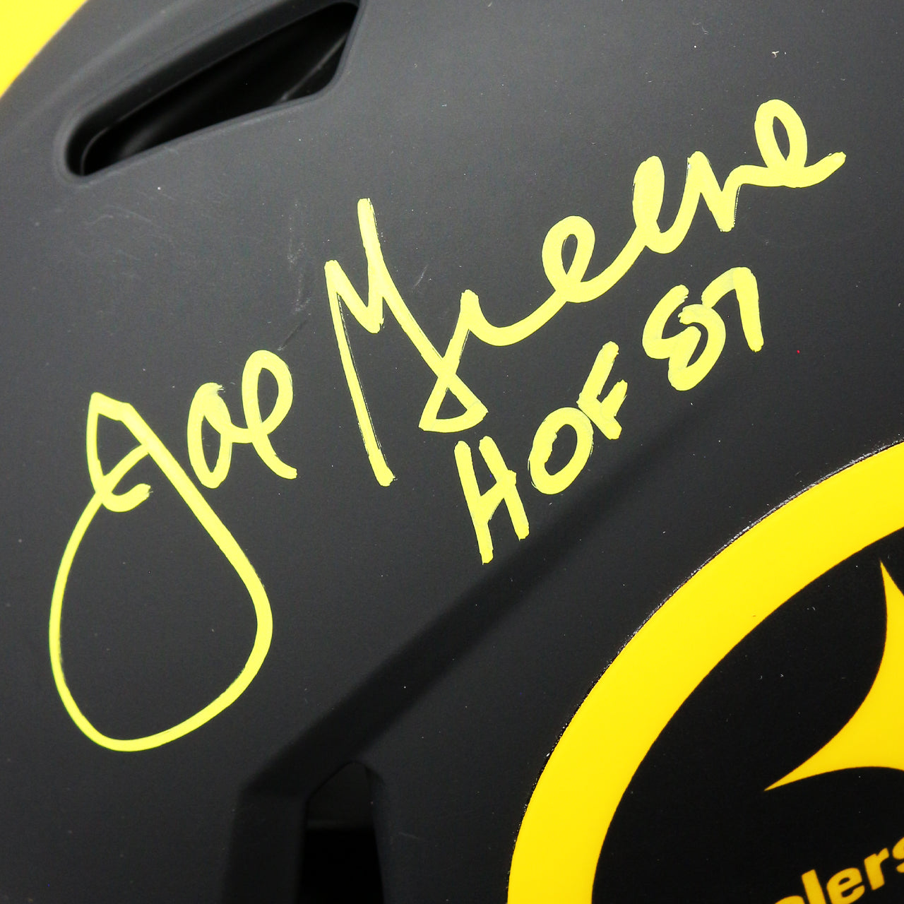 Joe Greene Signed Steelers Eclipse Full Size Authentic Helmet Inscribed "HOF 87"