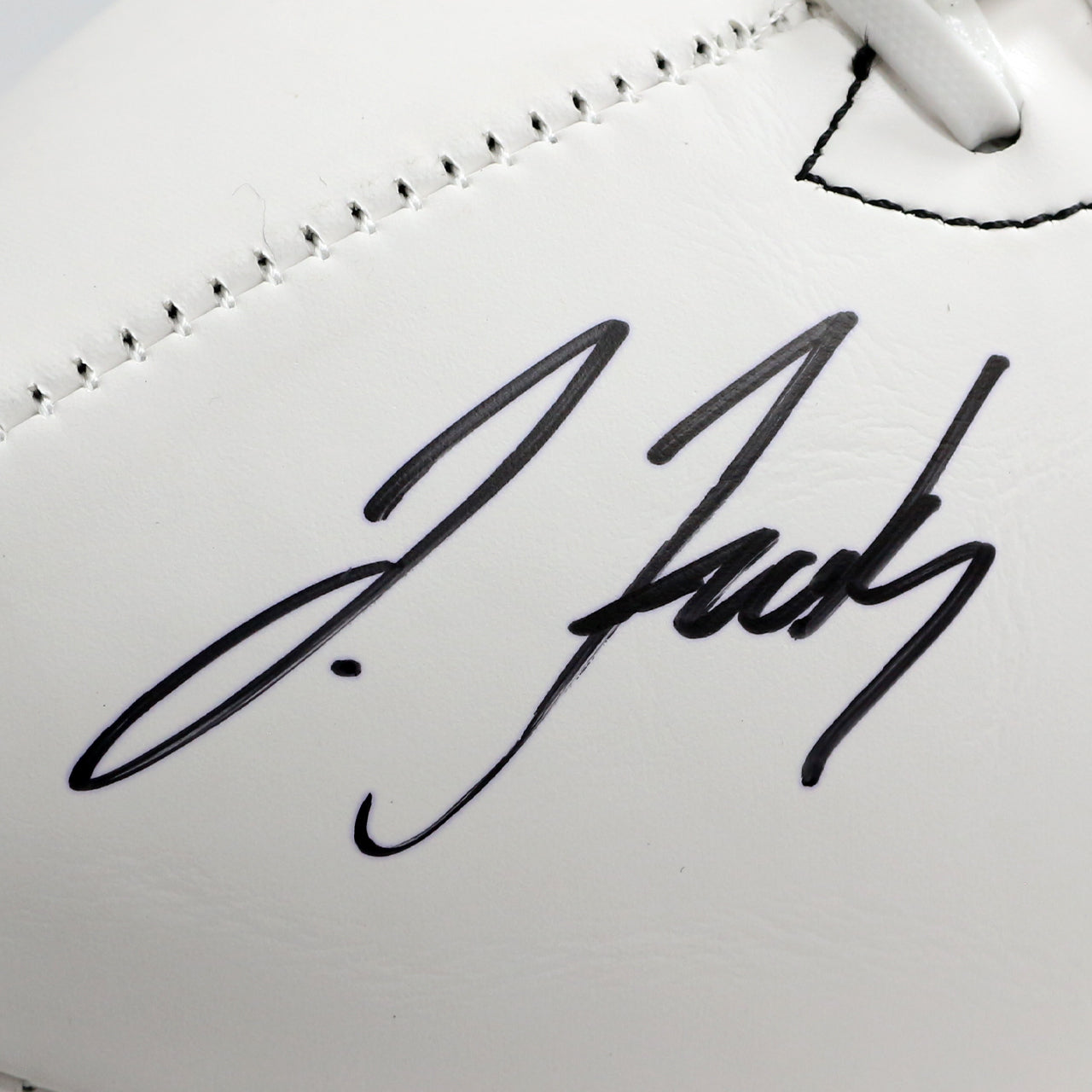 Jerry Jeudy Signed Browns White Logo Football