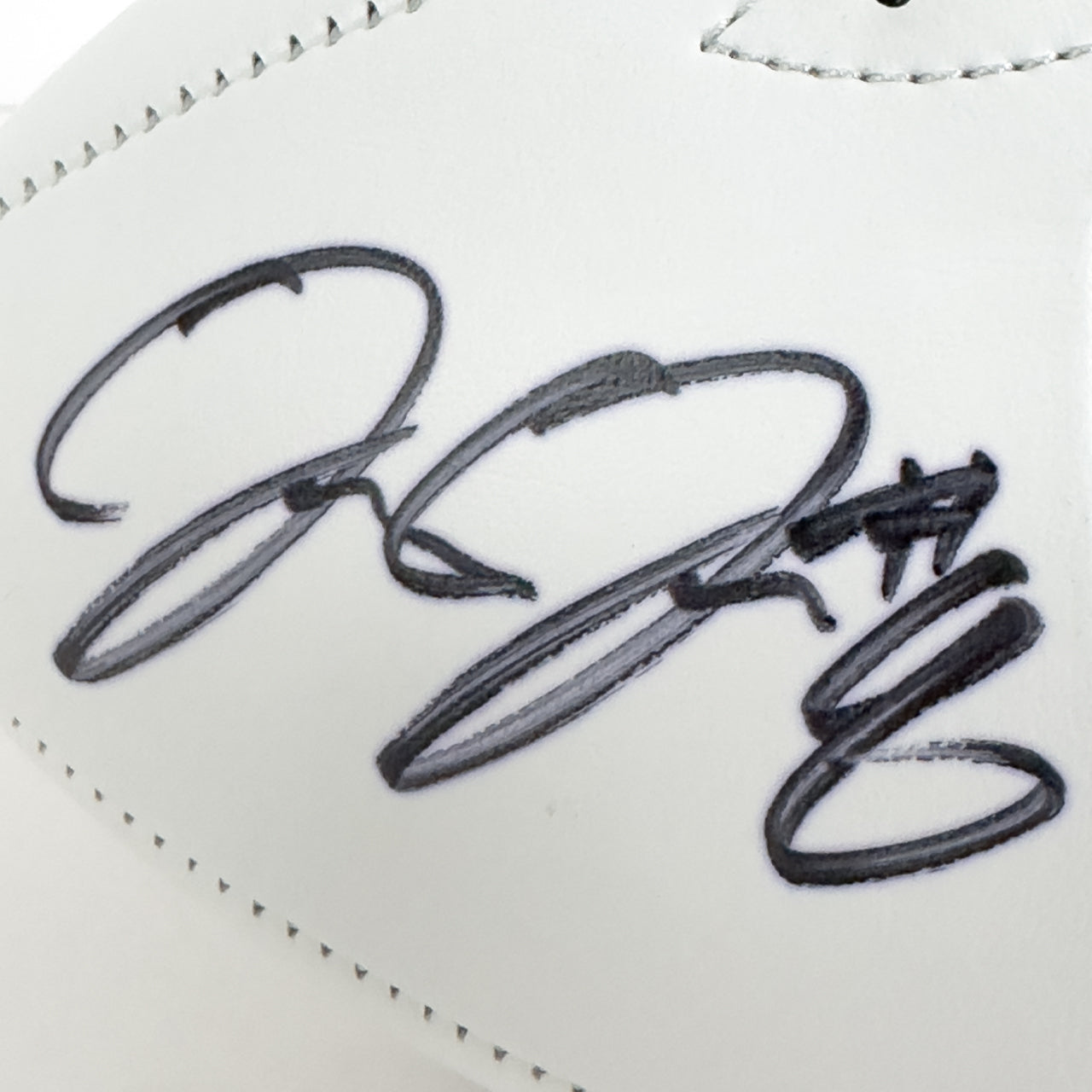 Josh Jacobs Signed Raiders White Logo Football