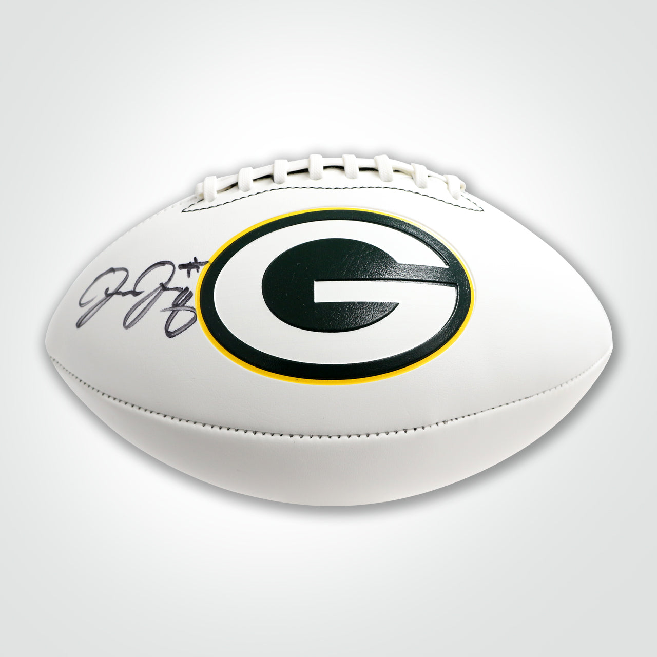 Josh Jacobs Signed Packers White Logo Football