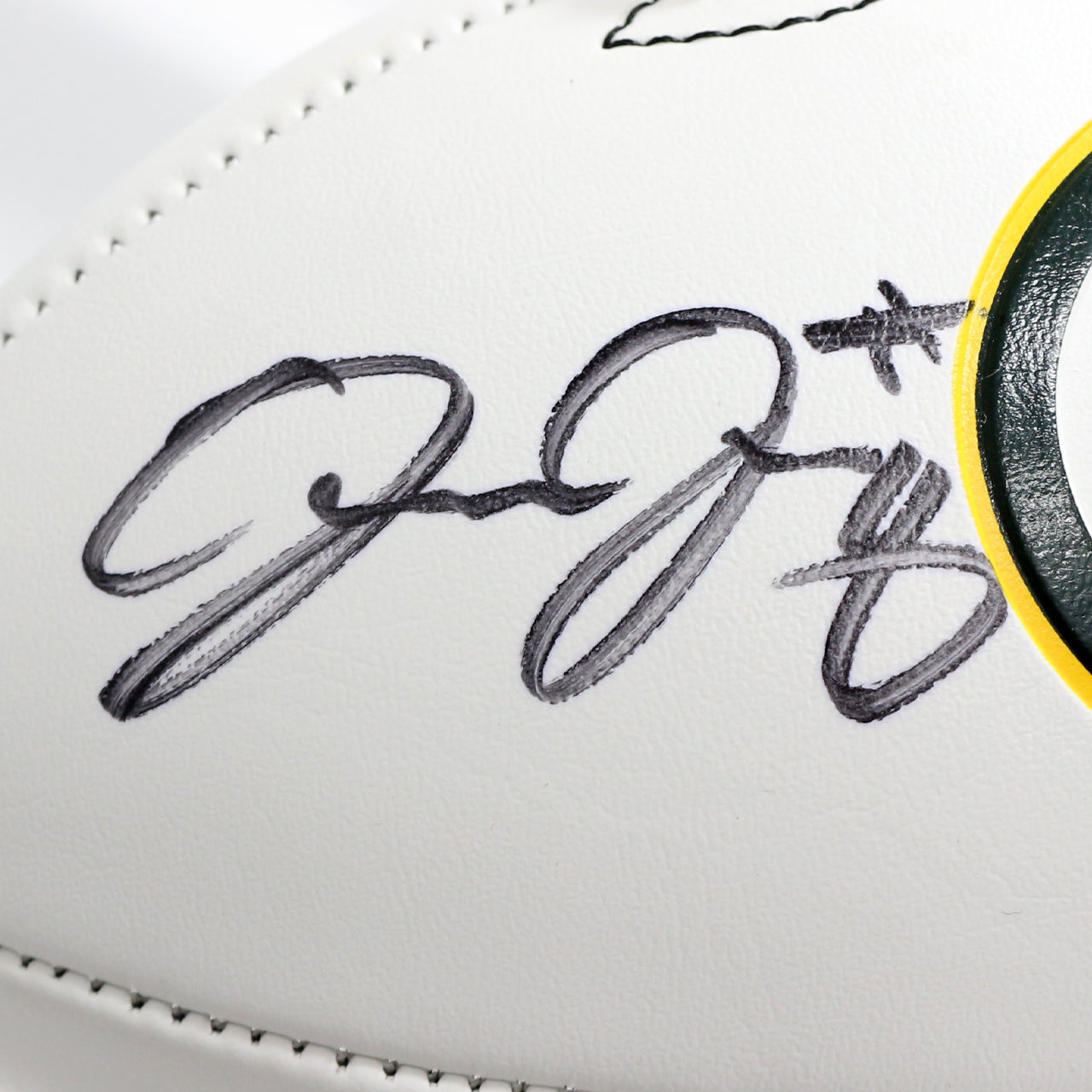 Josh Jacobs Signed Packers White Logo Football