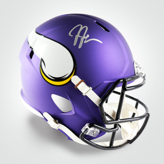Justin Jefferson Signed Vikings Speed Full Size Replica Helmet