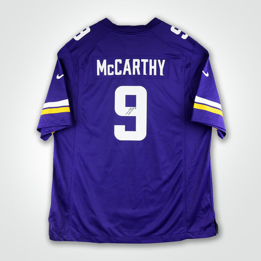 J.J. McCarthy Signed Vikings Nike Game Jersey