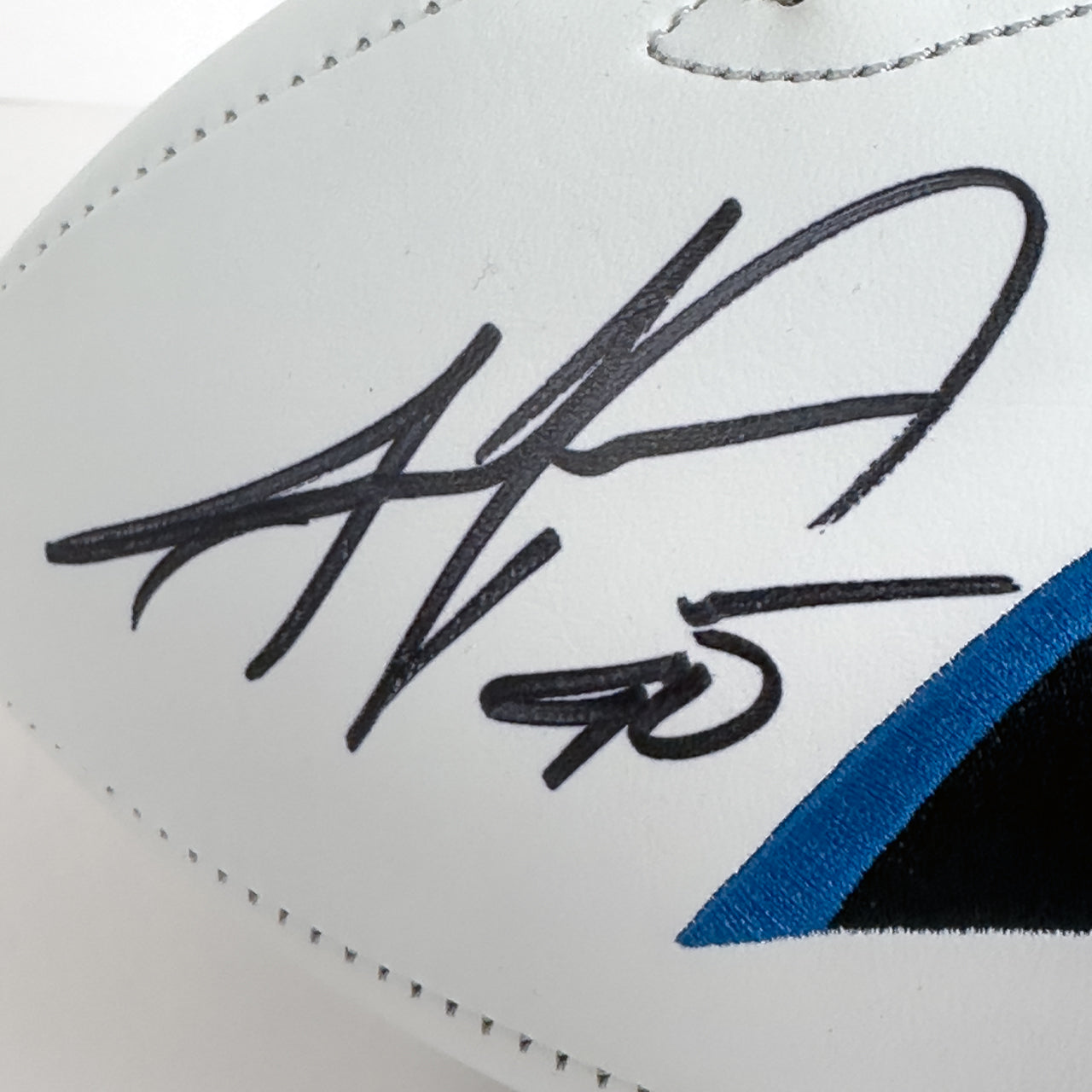 Julius Peppers Signed Panthers White Logo Football