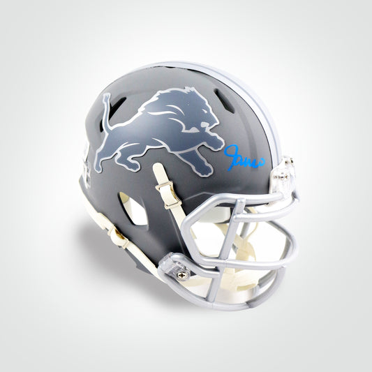 Jameson Williams Signed Lions Slate Mini Helmet