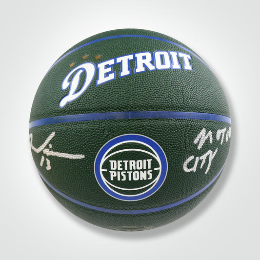 James Wiseman Signed Pistons City Edition Wilson Basketball