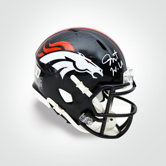 Javonte Williams Signed Broncos Alternate Speed Mini Helmet