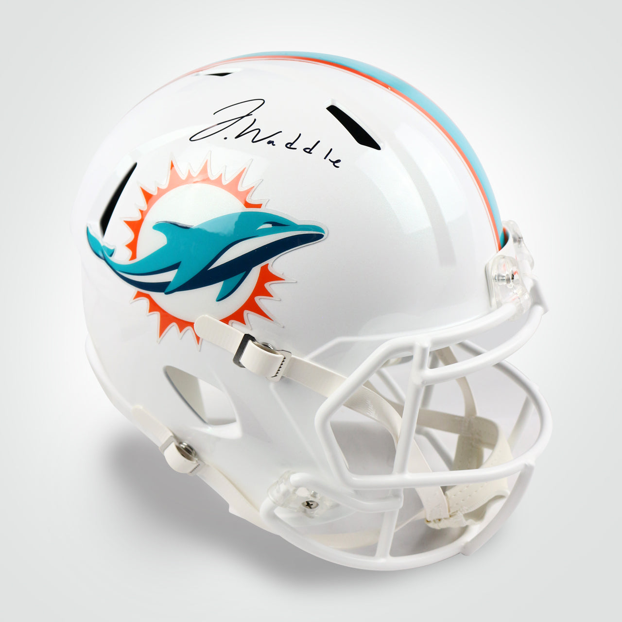 Jaylen Waddle Signed Dolphins Speed Full Size Replica Helmet