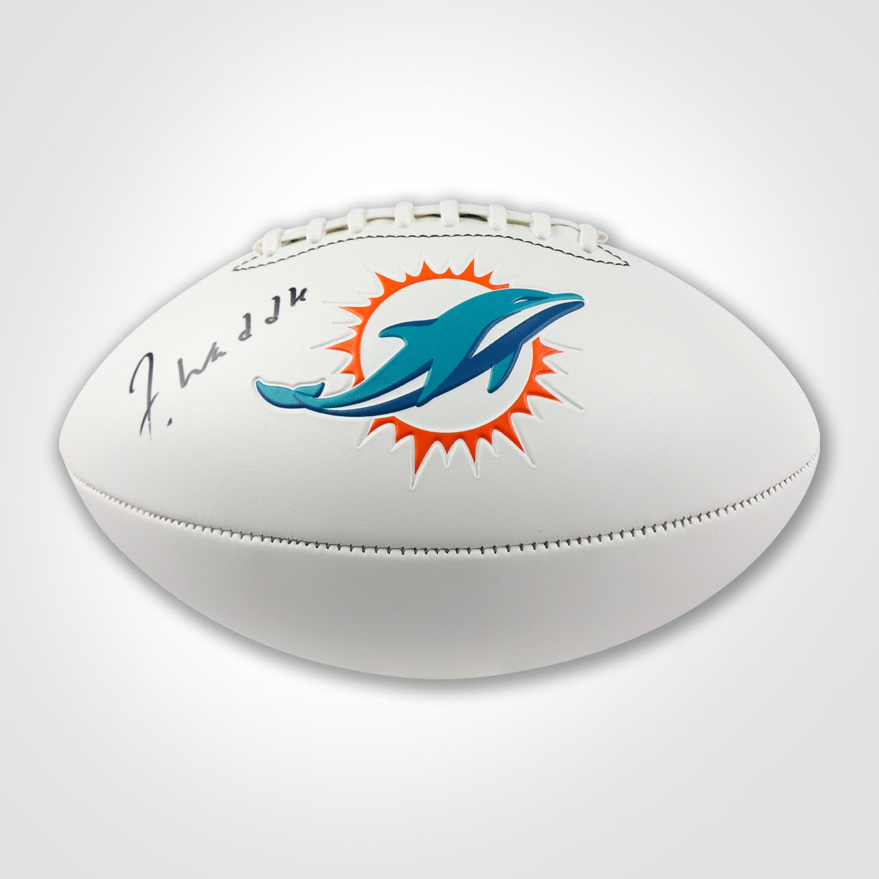 Jaylen Waddle Signed Dolphins White Panel Football