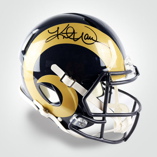 Kurt Warner Signed Rams Throwback Speed Full Size Authentic Helmet