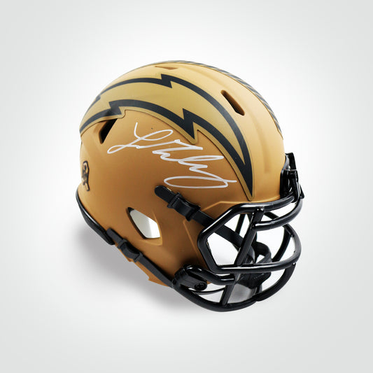 Ladd McConkey Signed Chargers Salute to Service Mini Helmet