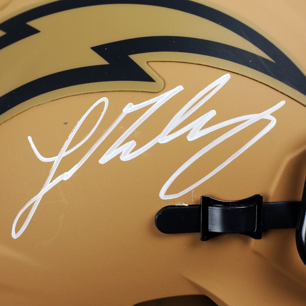 Ladd McConkey Signed Chargers Salute to Service Mini Helmet