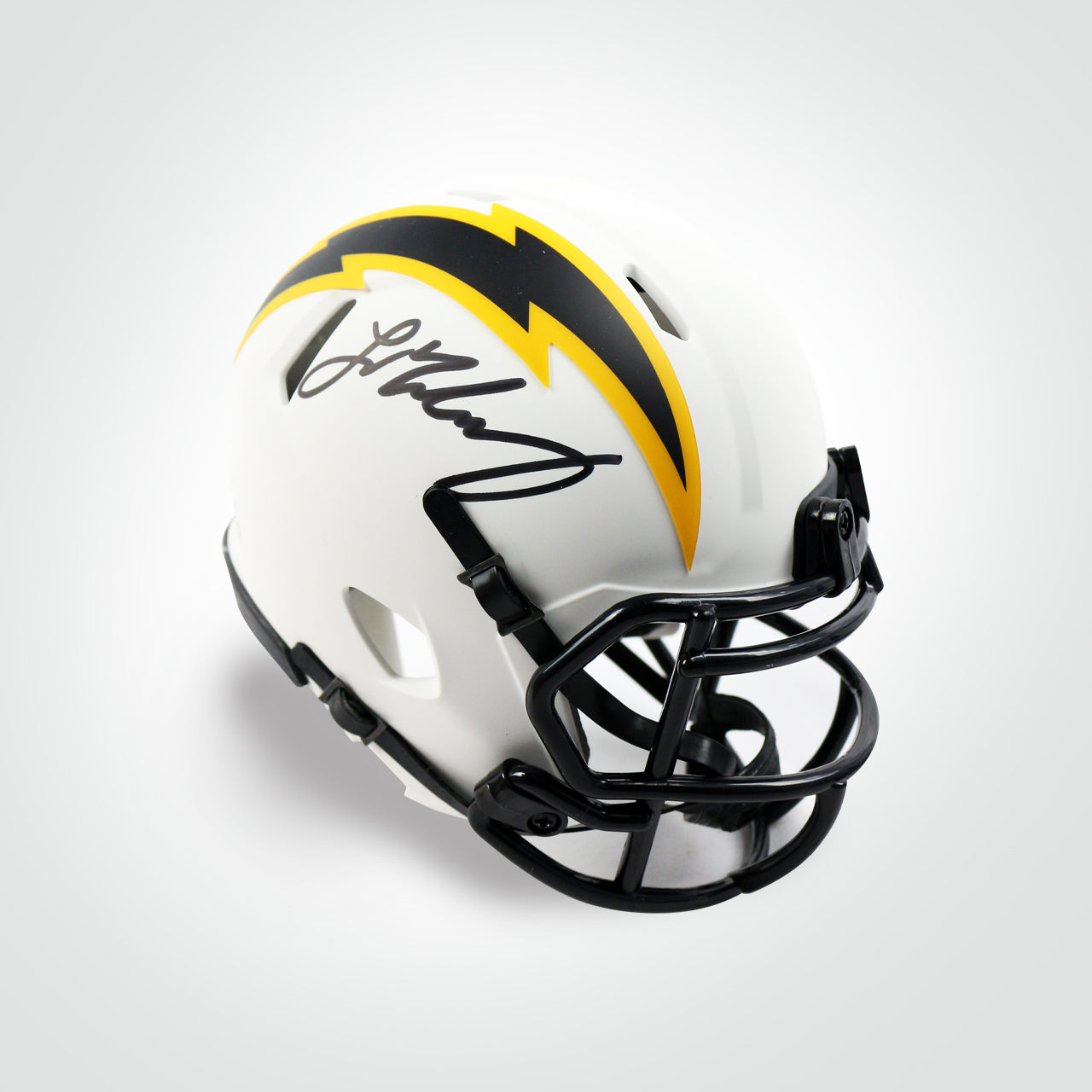 Ladd McConkey Signed Chargers Lunar Mini Helmet