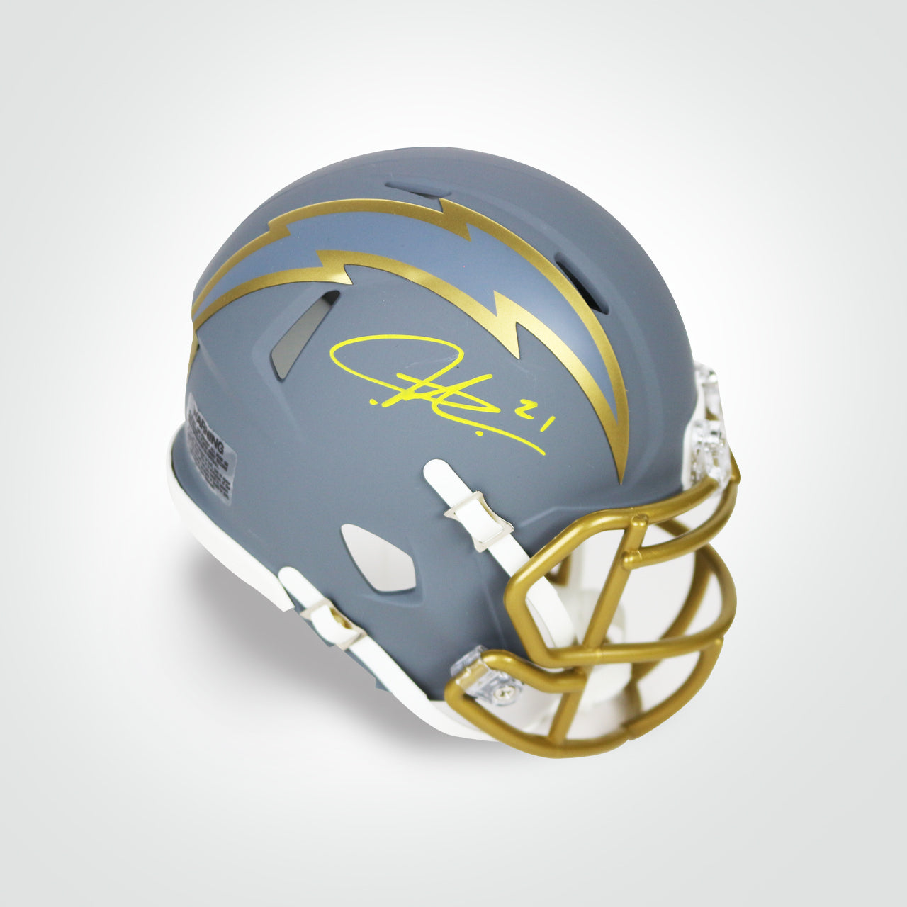 LaDainian Tomlinson Signed Chargers Slate Mini Helmet