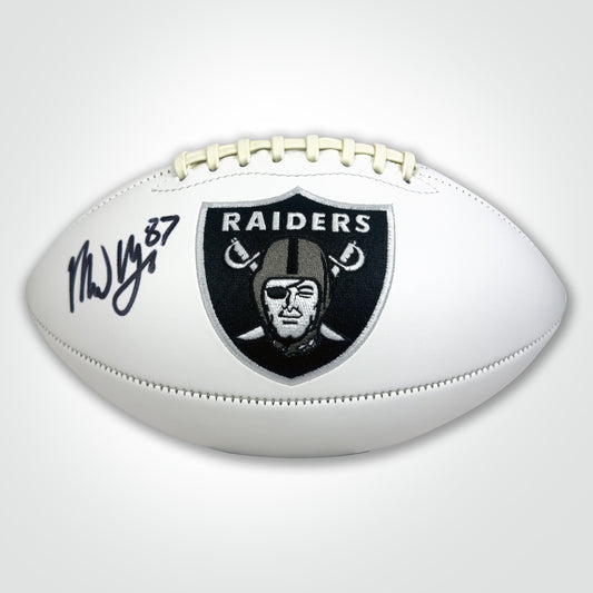 Michael Mayer Signed Raiders White Logo Football