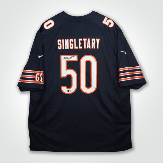 Mike Singletary Signed Bears Nike Game Jersey Inscribed "HoF 98"