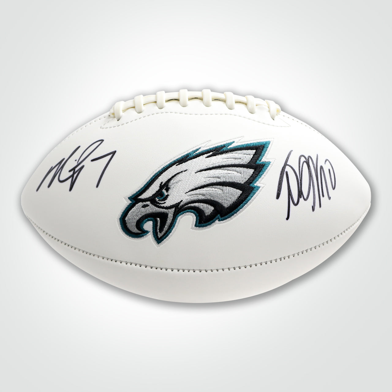 Michael Vick & Desean Jackson Dual Signed Eagles White Logo Football