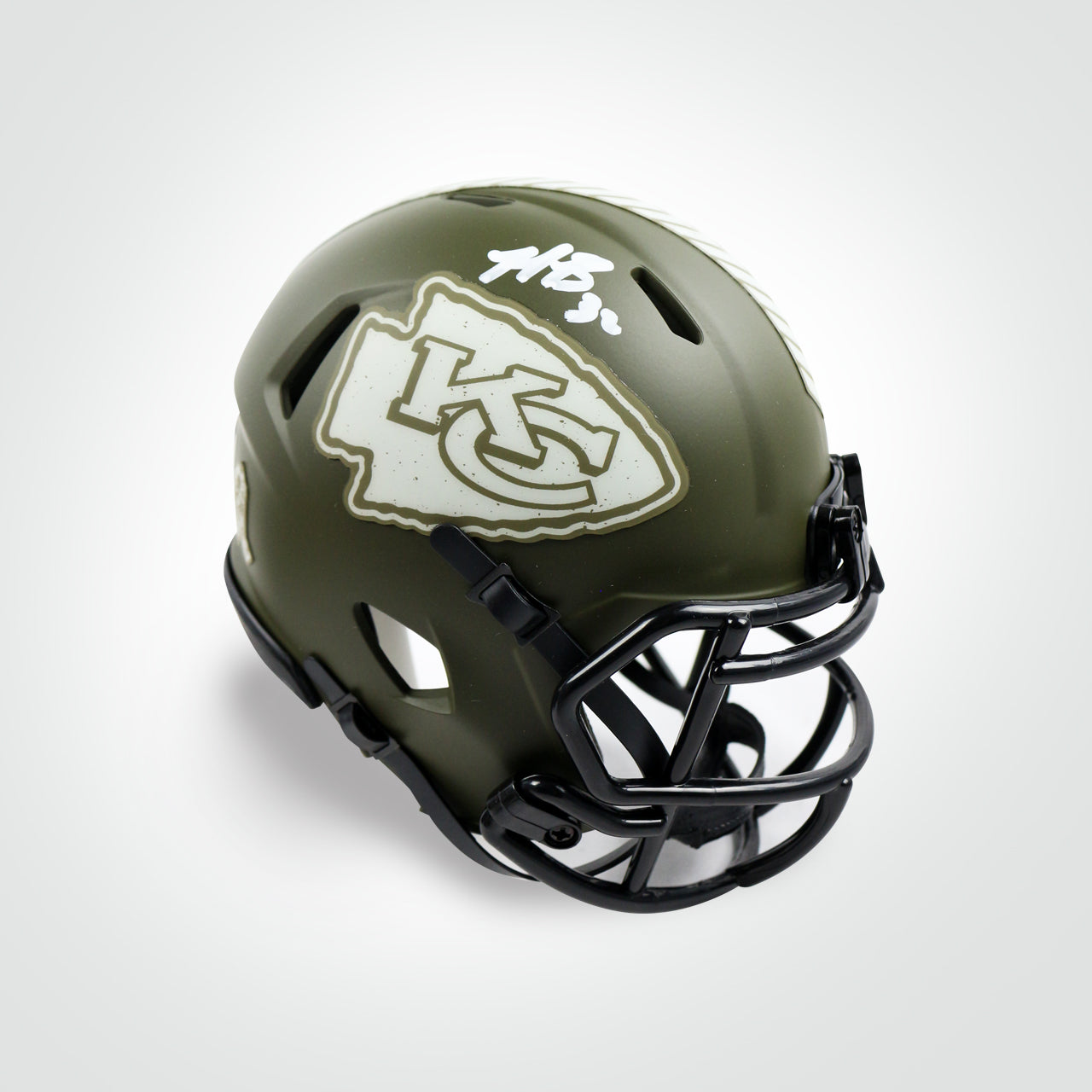 Nick Bolton Signed Chiefs Salute to Service Mini Helmet