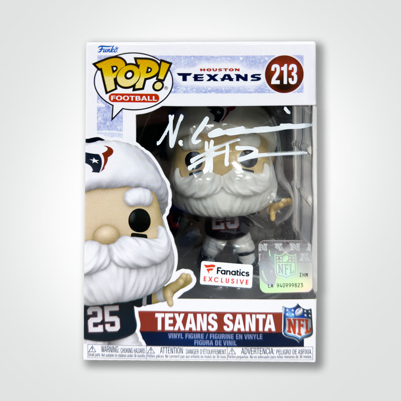 Nico Collins Signed Texans Santa Funko Pop!