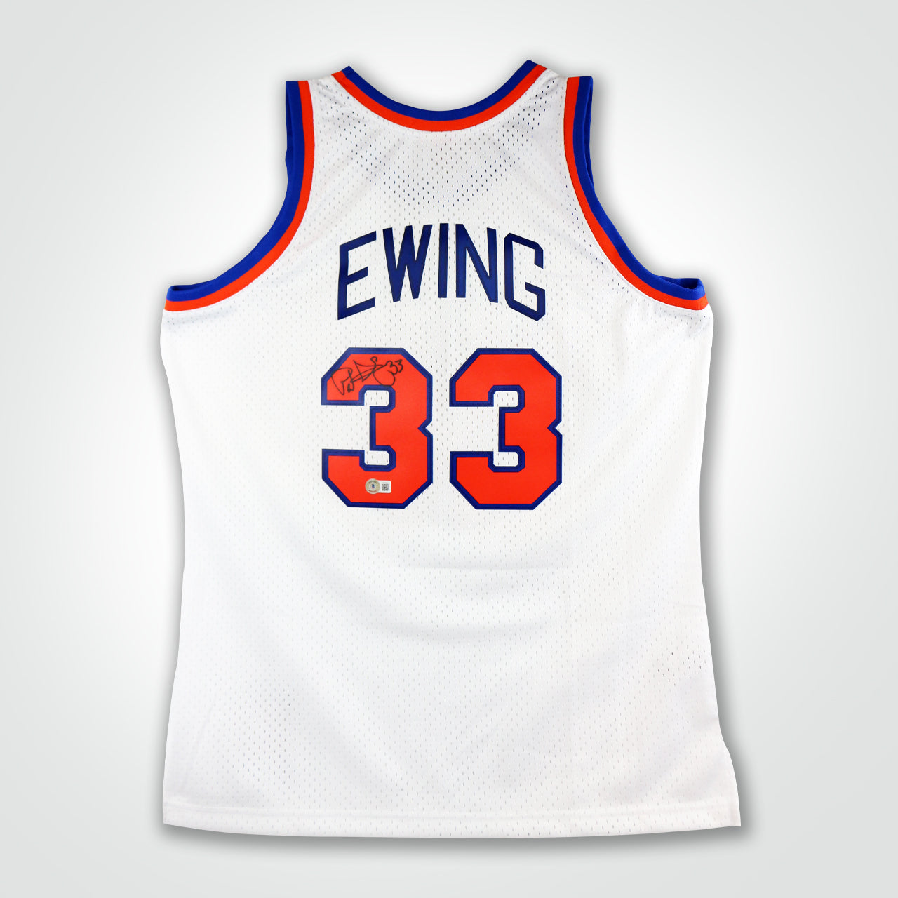 Mitchell & Ness Knicks deals Patrick Ewing 75th Anniversary 85-86 Platinum Jersey Sz M