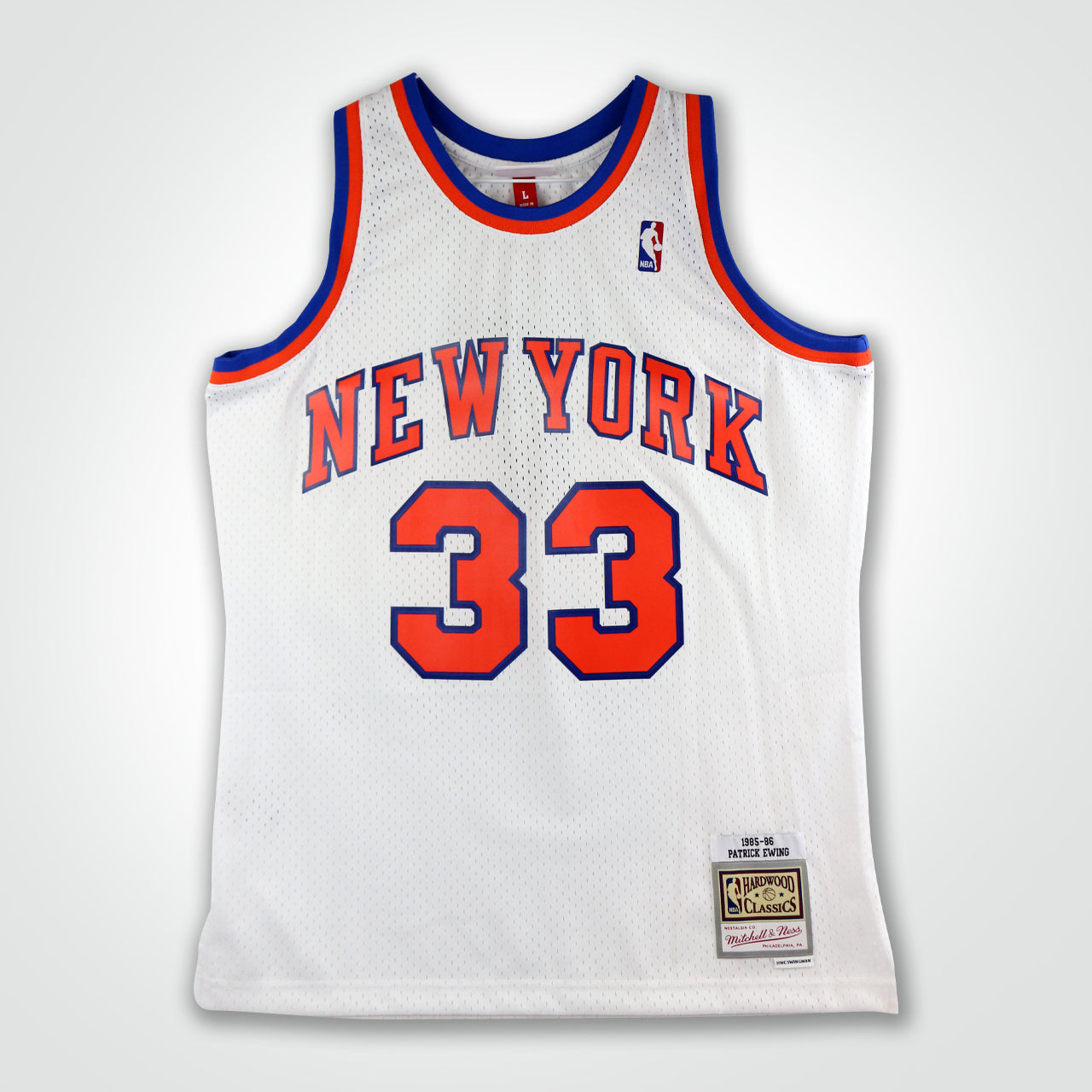 Patrick Ewing Signed Knicks Mitchell & Ness Swingman 85-86 Jersey