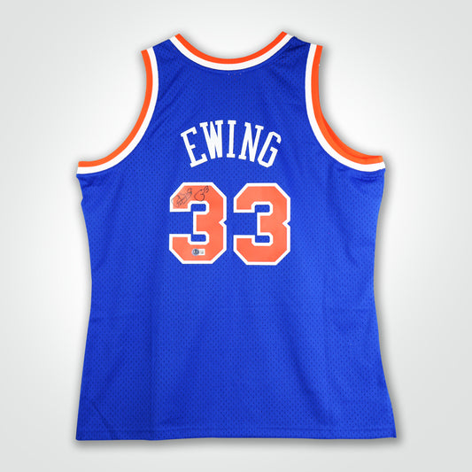 Patrick Ewing Signed Knicks Mitchell & Ness Swingman 91-92 Jersey