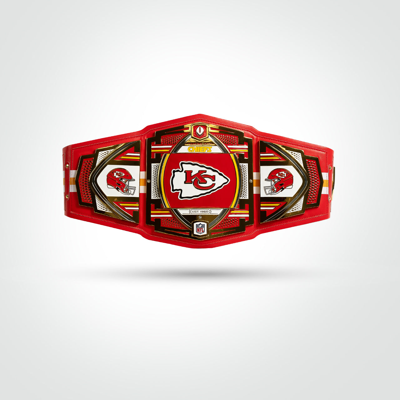 Patrick Mahomes Signed Chiefs WWE Belt Inscribed "Showtime"