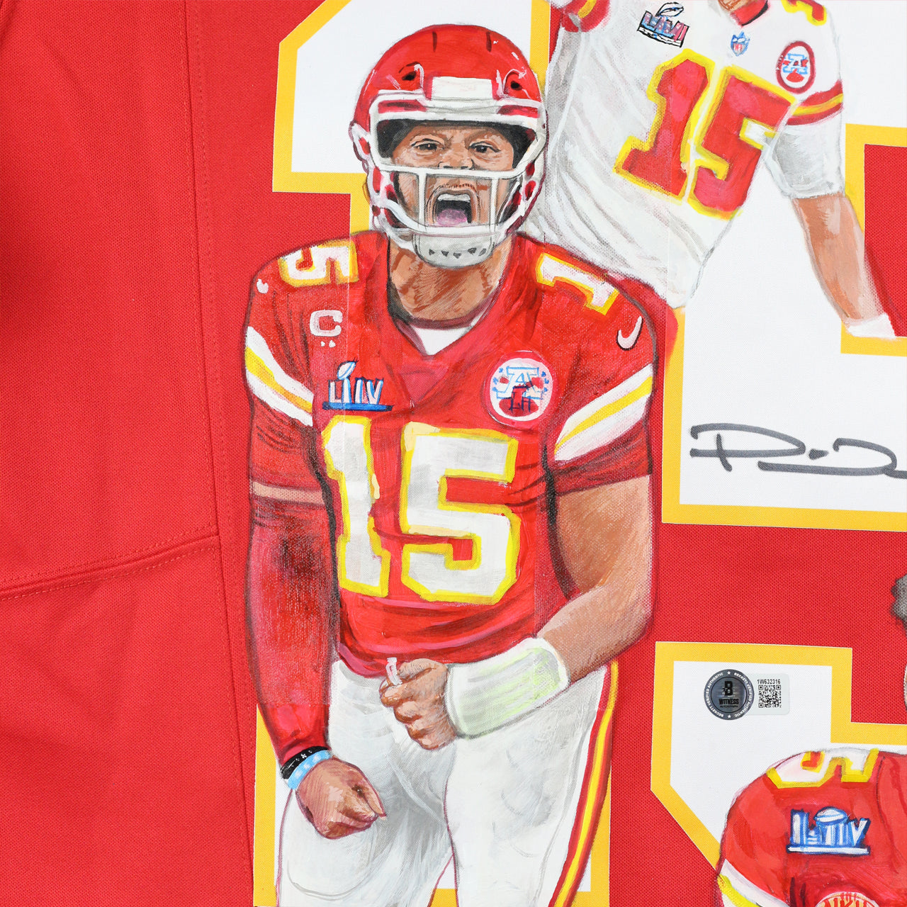 Patrick Mahomes Signed Painted Chiefs Nike Limited Jersey - The Real Autograph