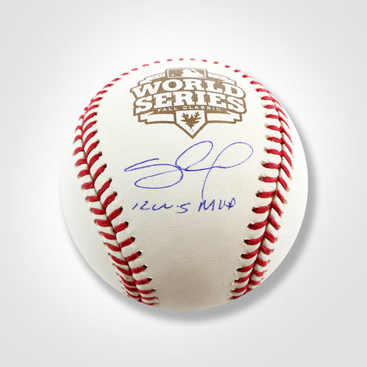 Pablo Sandoval Signed 2012 World Series Official Major League Baseball Inscribed "12 W.S MVP"