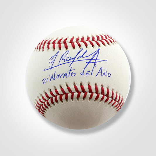 Randy Arozarena Signed Official Major League Baseball Inscribed "21 Novato del Ano"