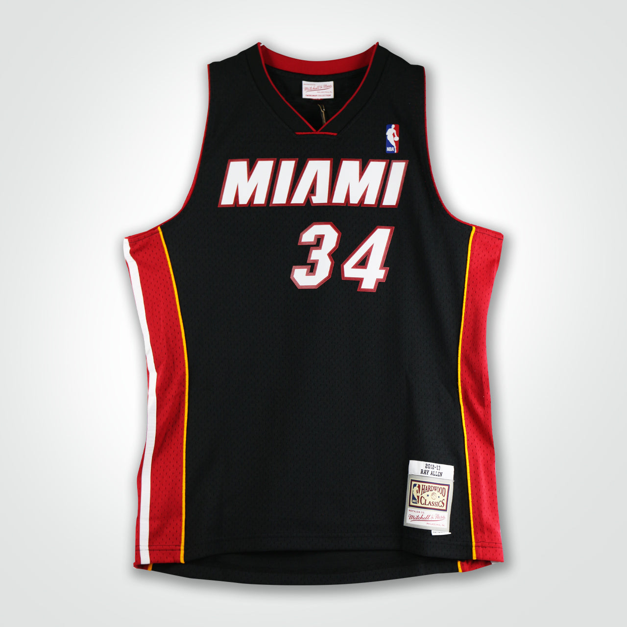 Ray Allen Signed Heat Mitchell & Ness Swingman 12-13 Jersey