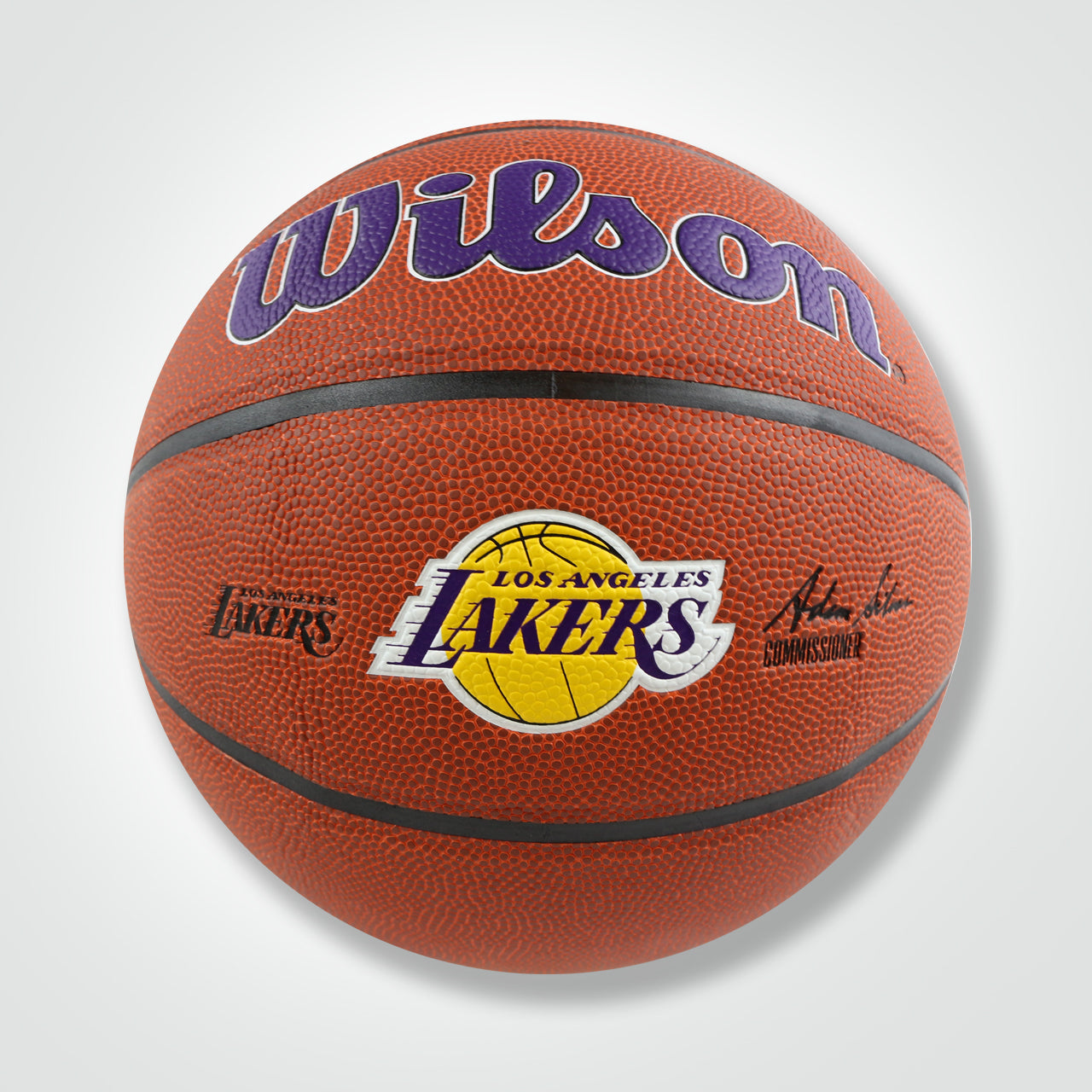 Robert Horry Signed Lakers Wilson Basketball Inscribed "3 Peat"