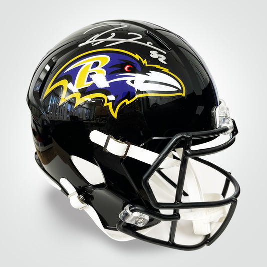 Ray Lewis Signed Ravens Speed Full Size Replica Helmet